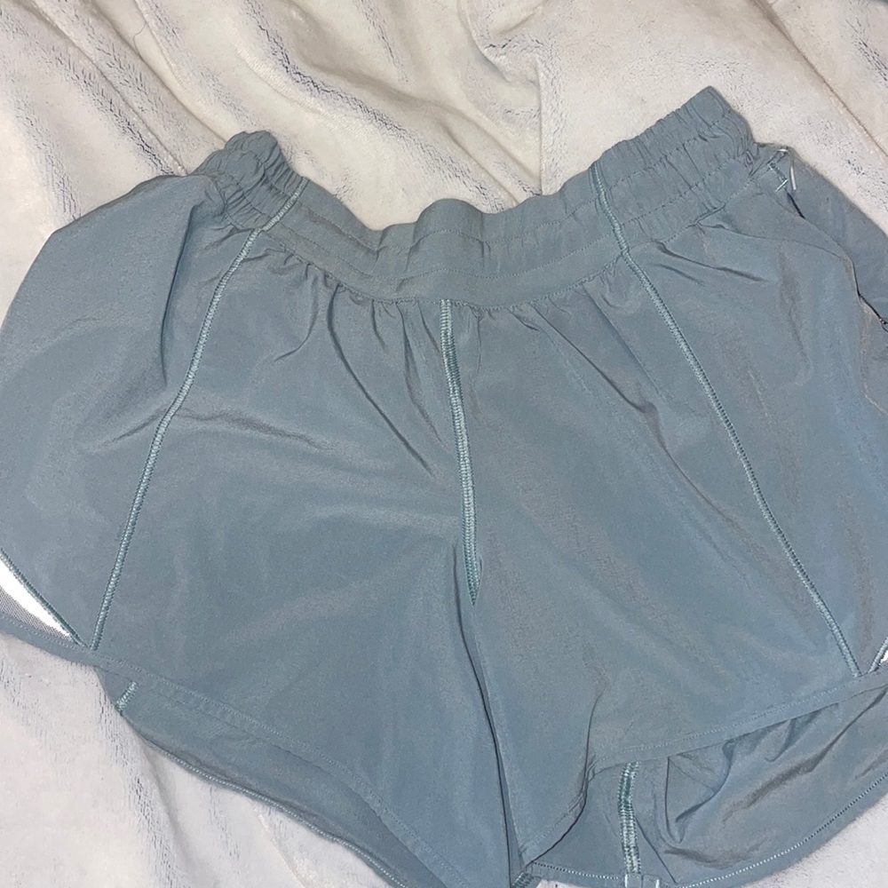 Heather grey/blueish tall lululemon shorts